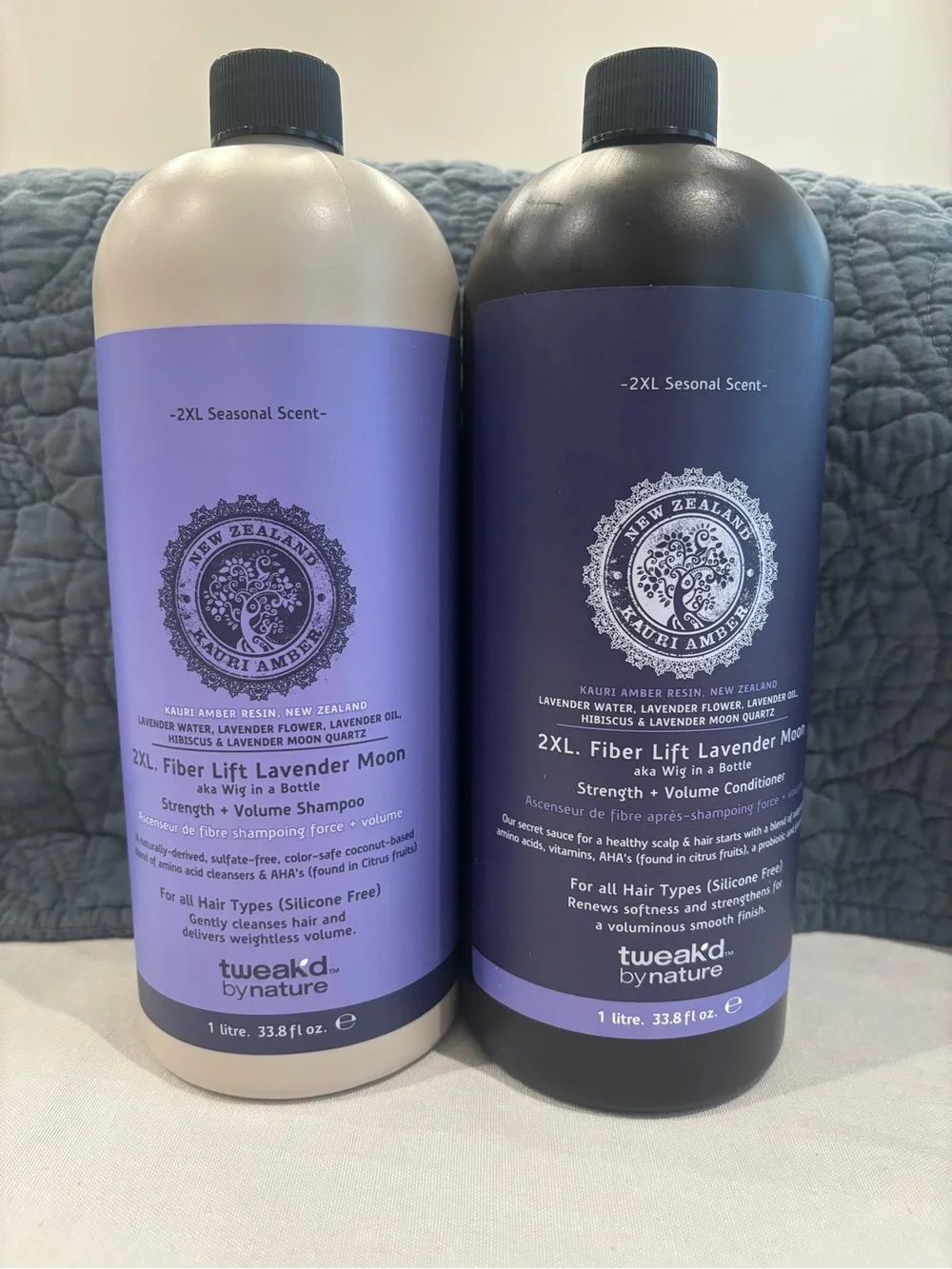 Tweak’d By Nature 2XL Fiber Lift Lavender Moon Shampoo Conditioner 33.8oz Set